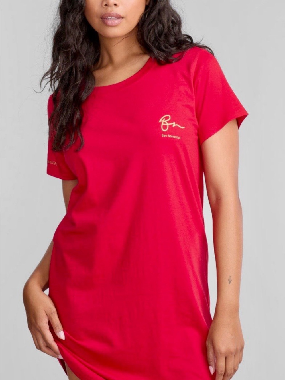 Bare Necessities Red cotton Sleep Shirt Dress 2XL NWT